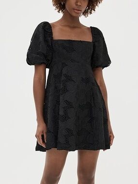 Hill House Matilda Mini Lace Dress Black M
